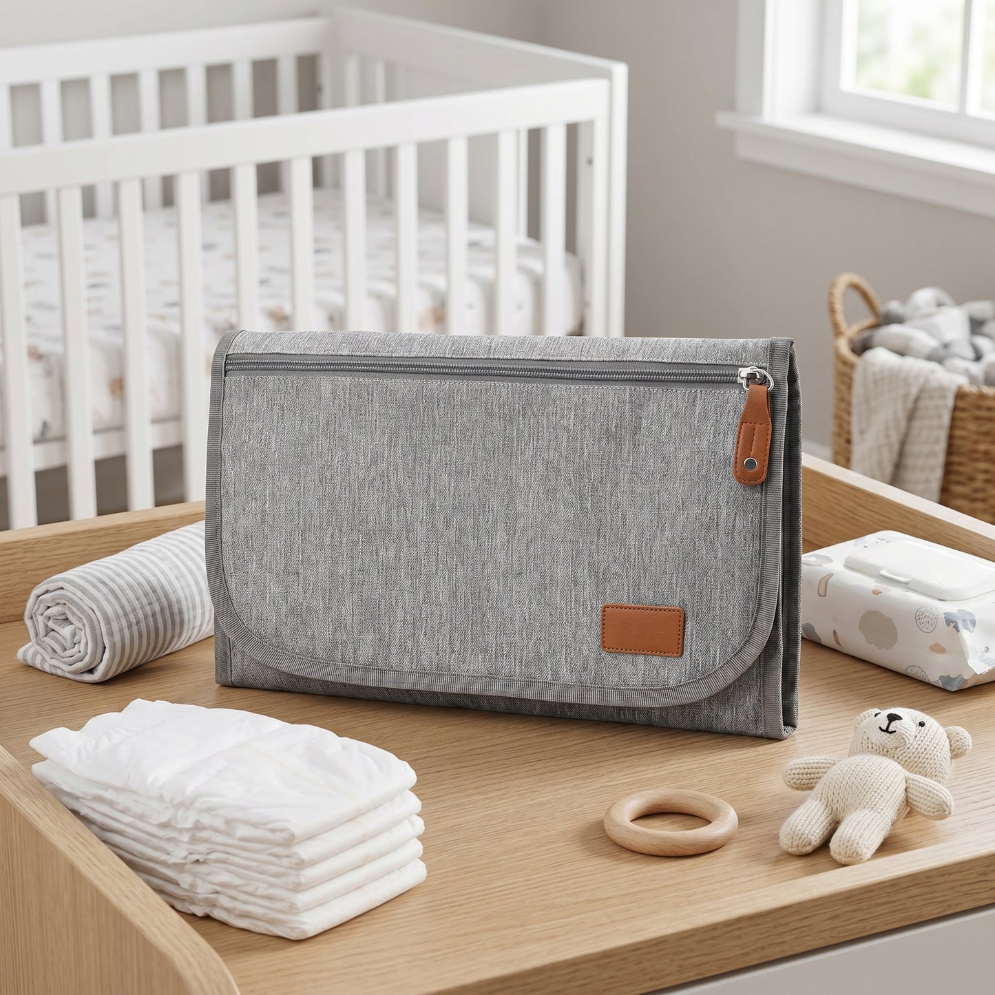 Baby Diaper Backpack with Compression Storage