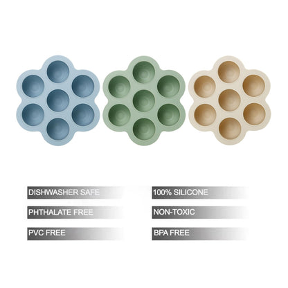 Baby Food Freezer Tray with Lids 3 Pack