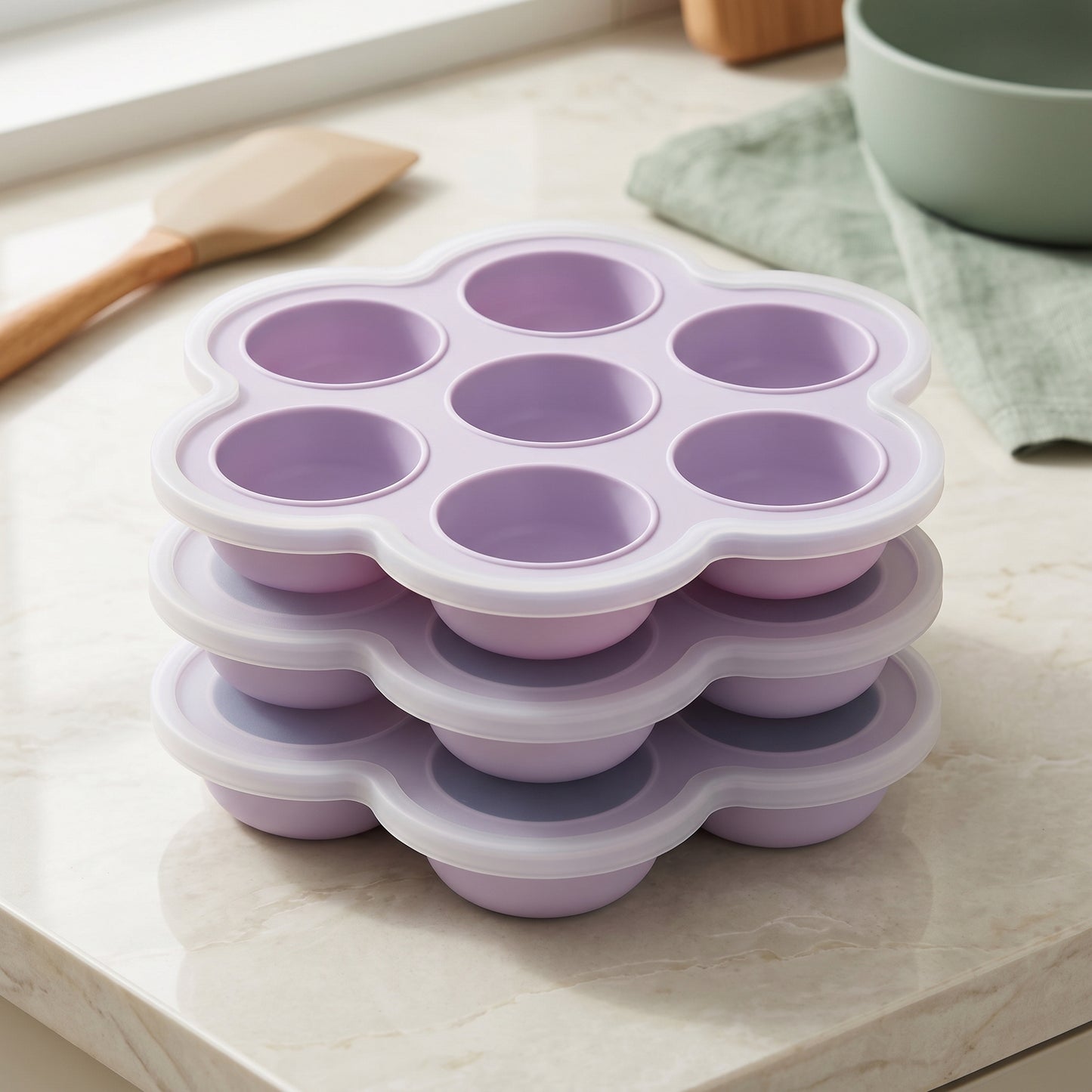 Baby Food Freezer Tray with Lids 3 Pack