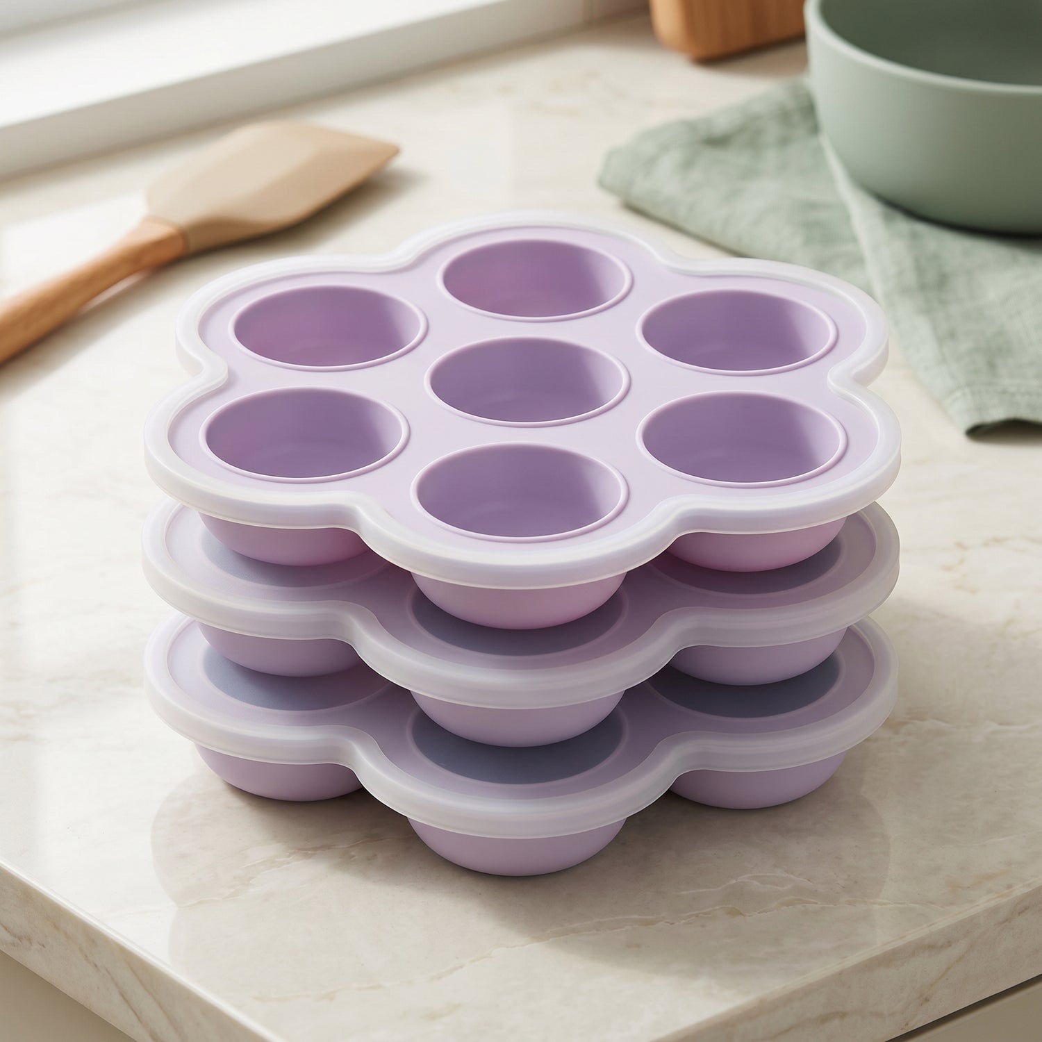 Baby Food Freezer Tray with Lids 3 Pack