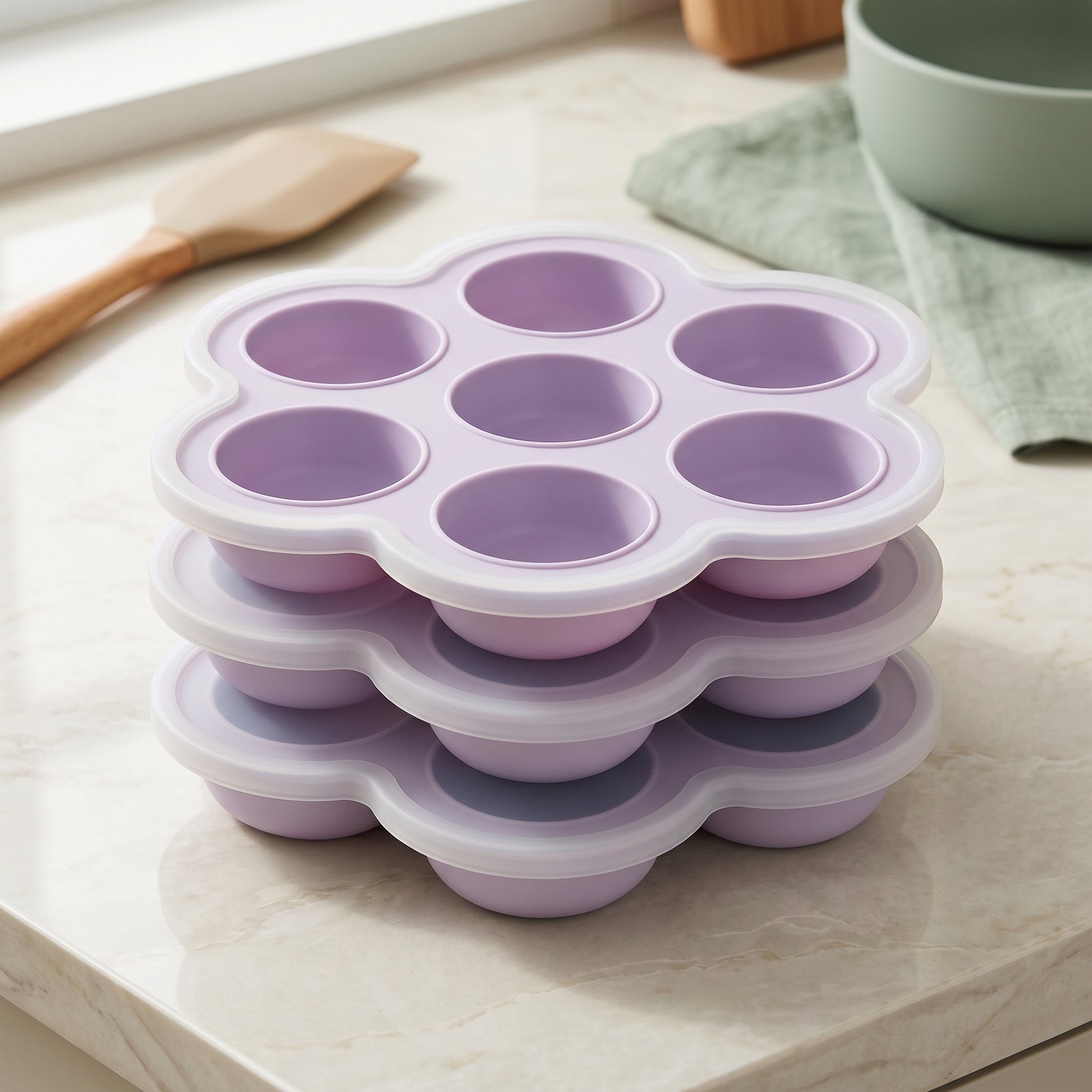 Baby Food Freezer Tray with Lids 3 Pack
