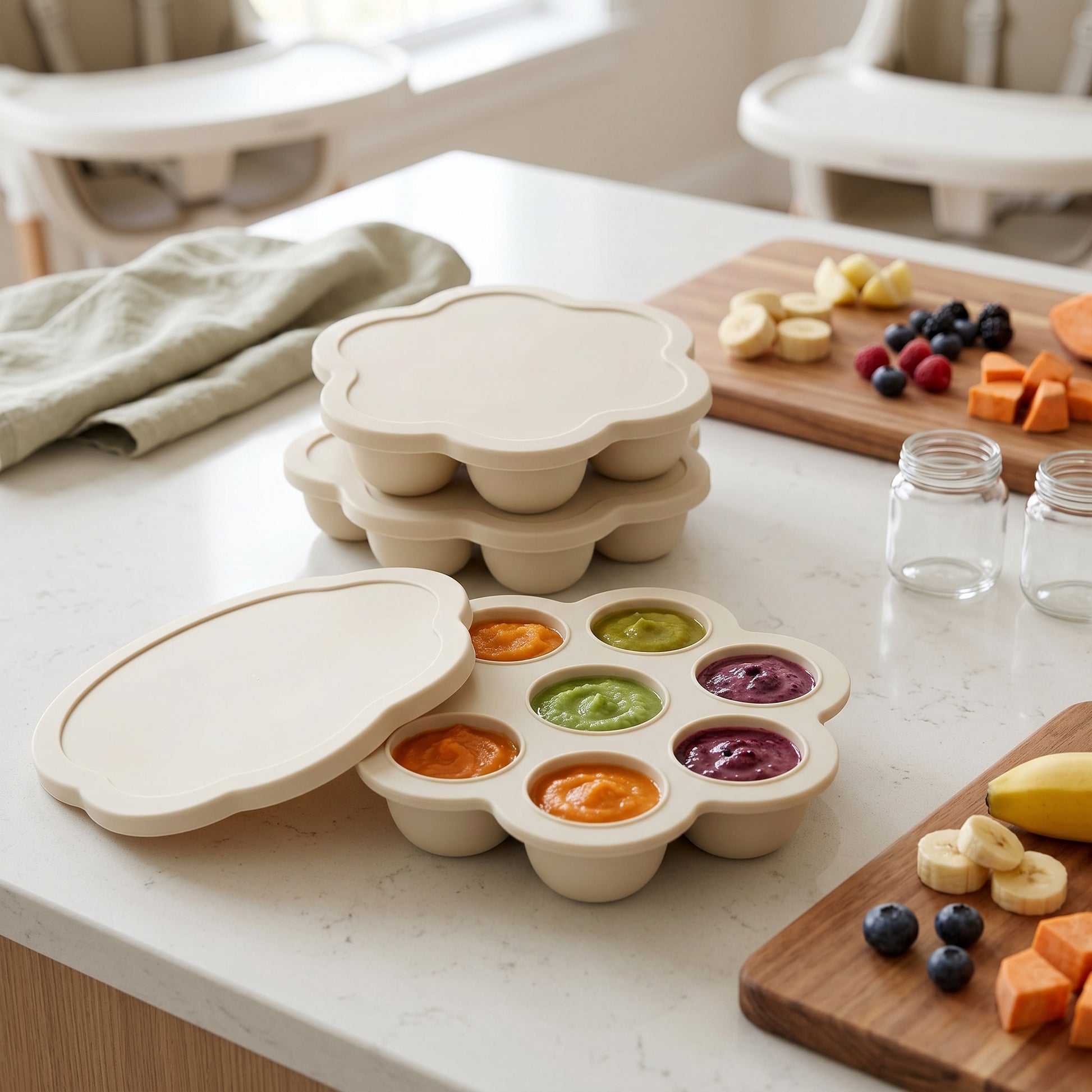 Baby Food Freezer Tray with Lids 3 Pack