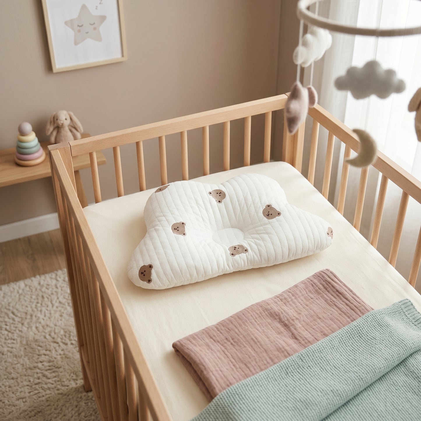 Baby Head Bear Shaping Pillow