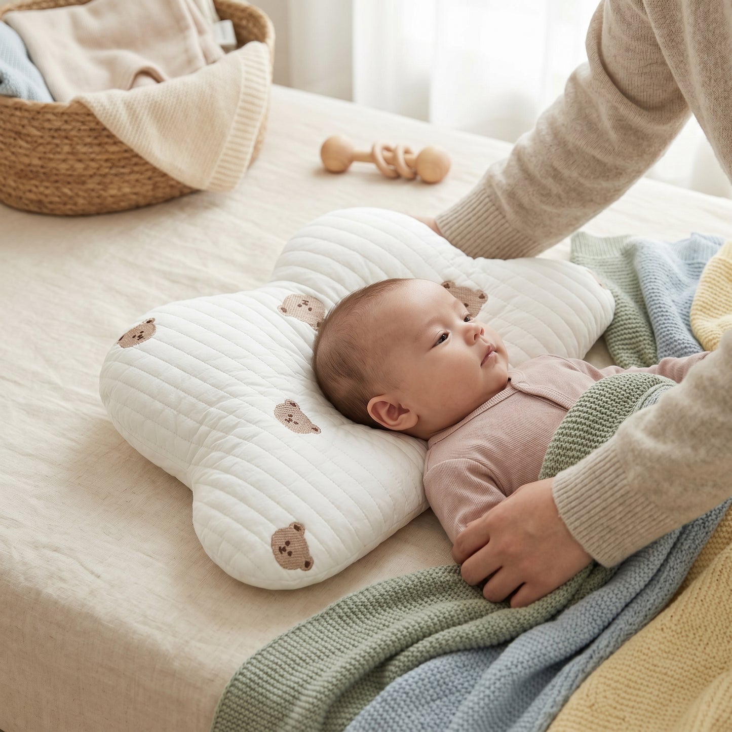 Baby Head Bear Shaping Pillow