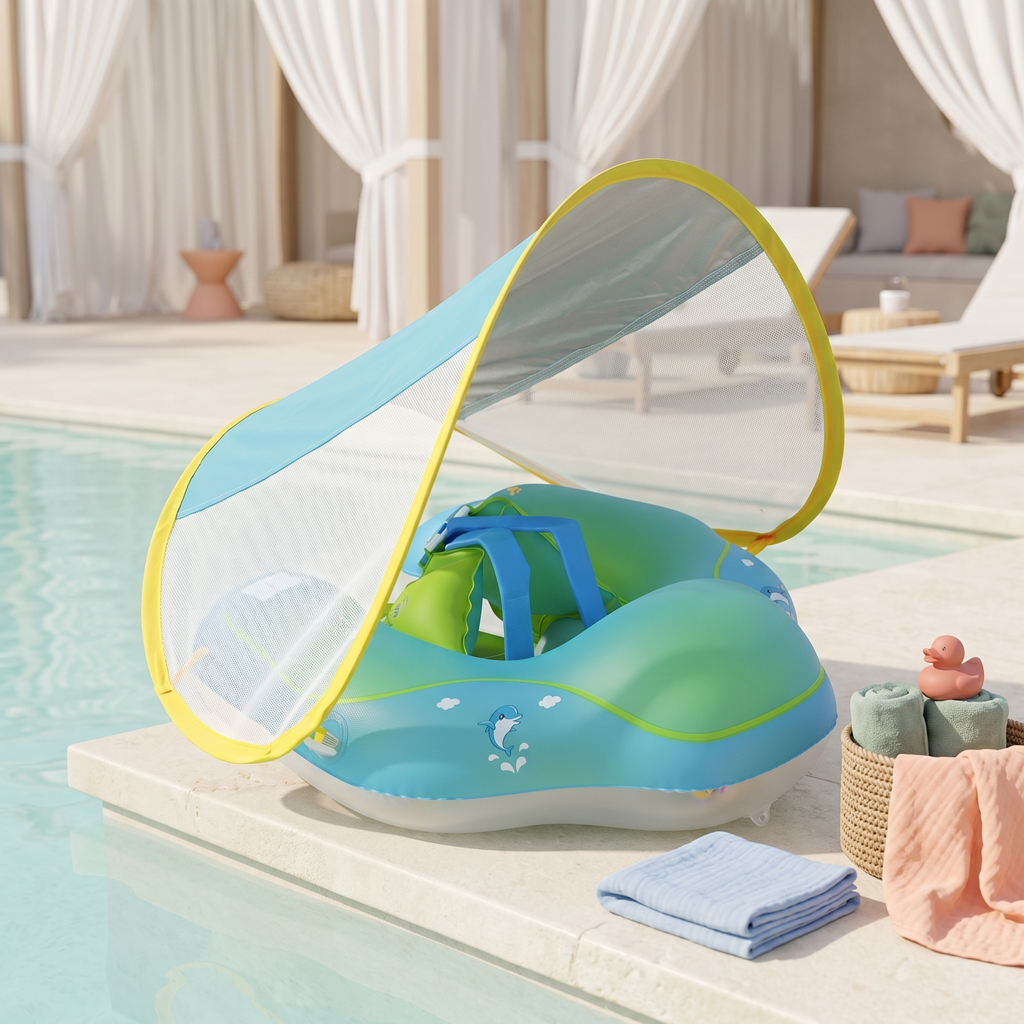 Baby Inflatable Swimming Float Ring with Seat