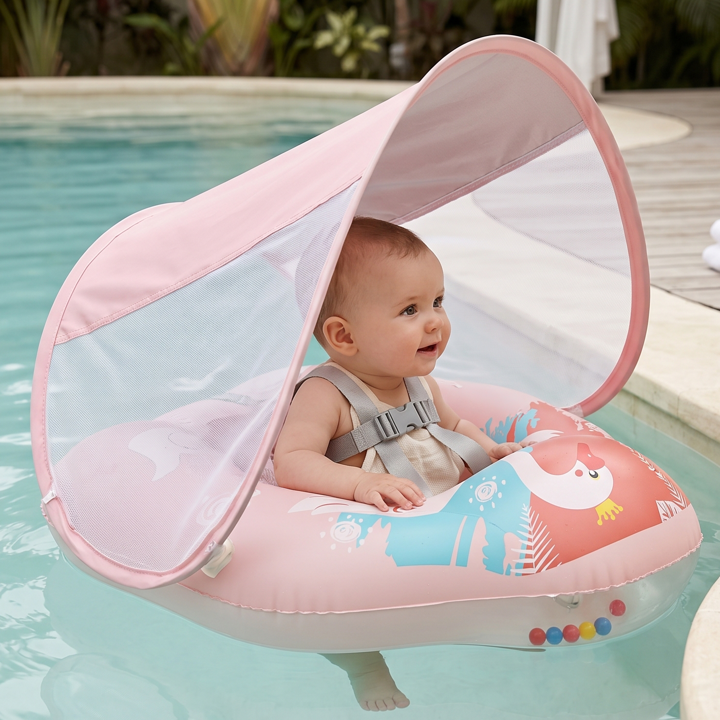 Baby Inflatable Swimming Float Ring with Seat