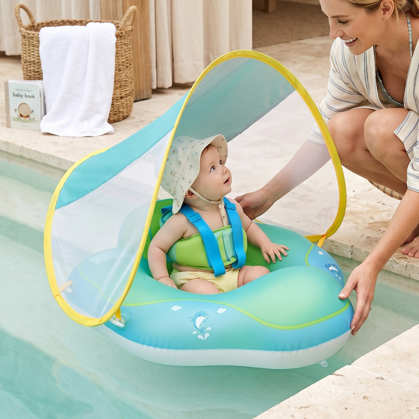 Baby Inflatable Swimming Float Ring with Seat