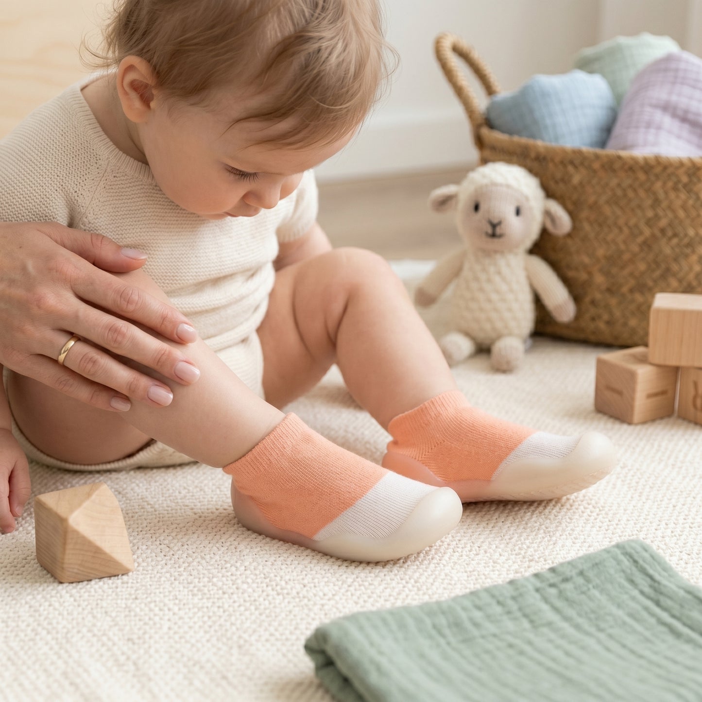 Baby Sock Shoes Stretchy Slip On Toddler Walker