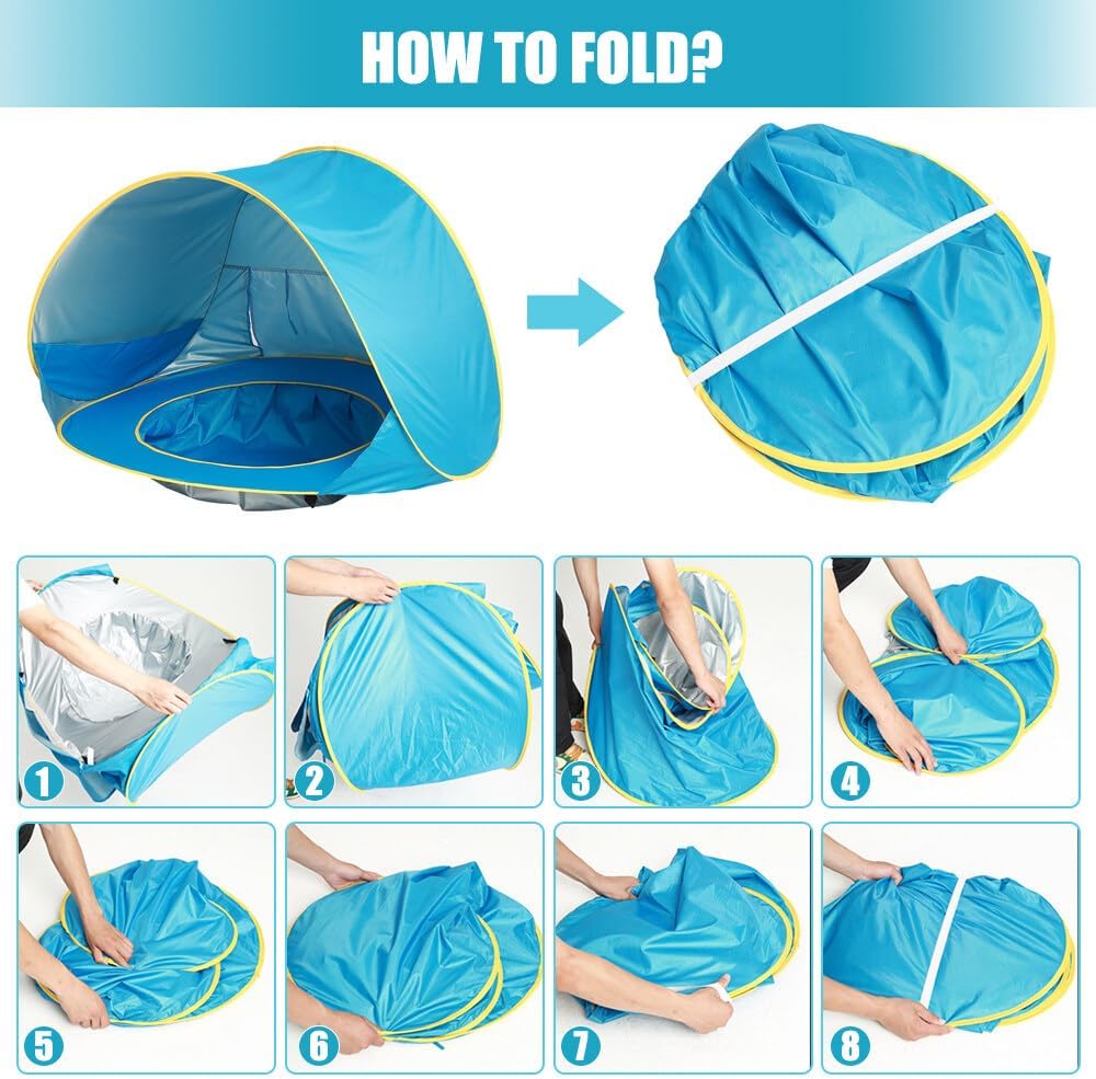 Beach Sun Tent with Paddling Pool