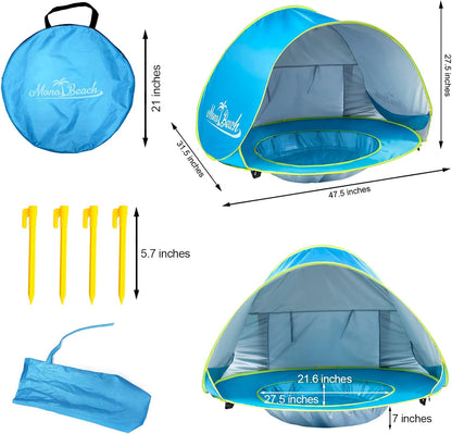 Beach Sun Tent with Paddling Pool