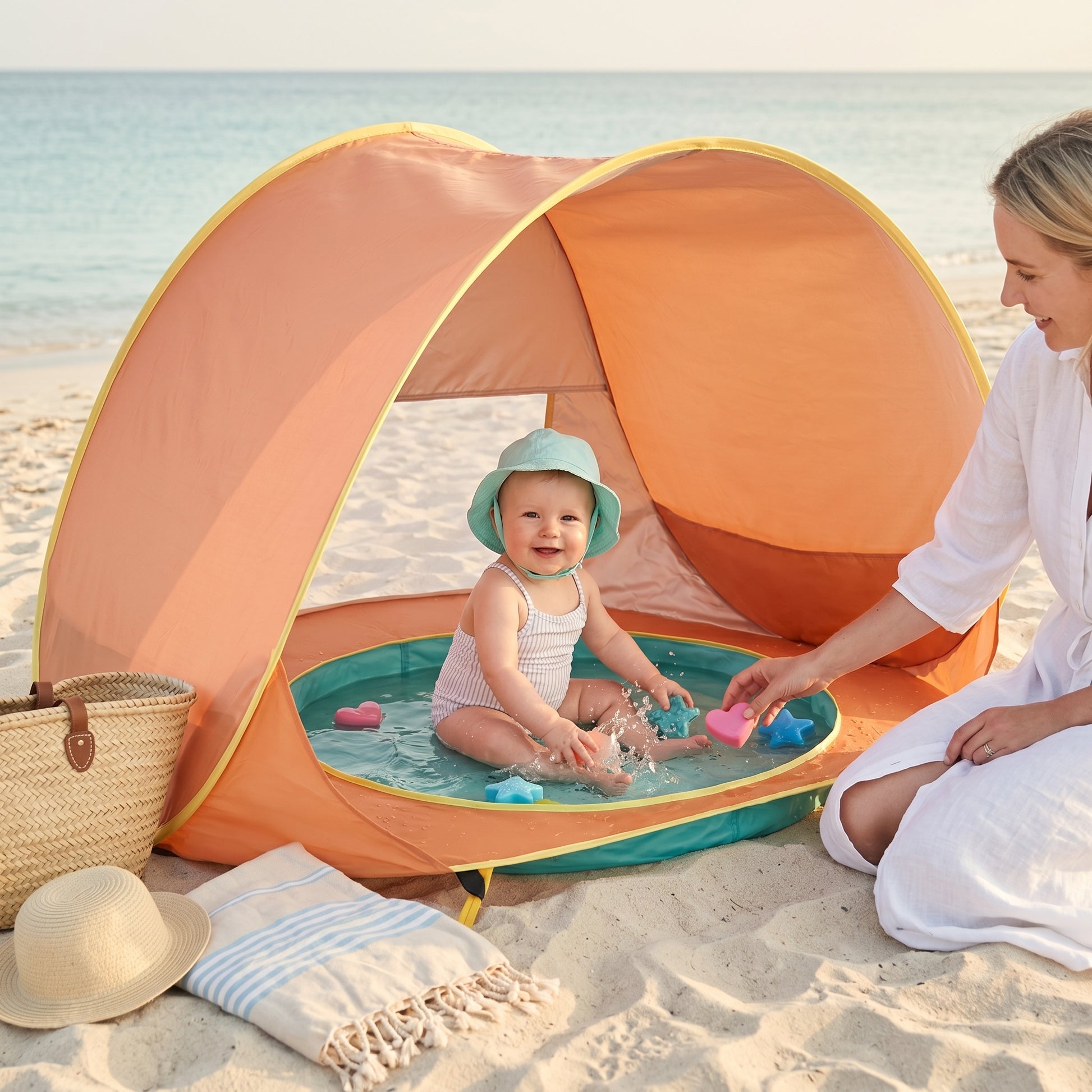 Beach Sun Tent with Paddling Pool