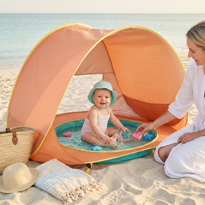 Beach Sun Tent with Paddling Pool