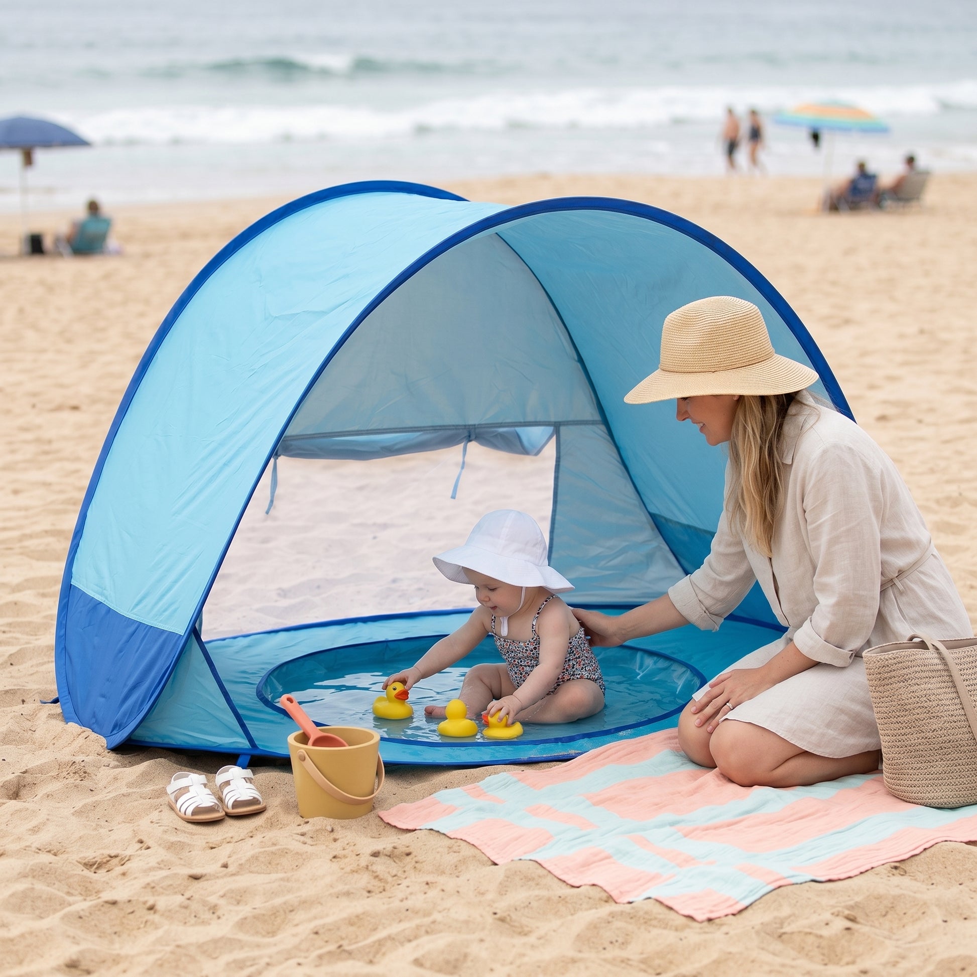 Beach Sun Tent with Paddling Pool
