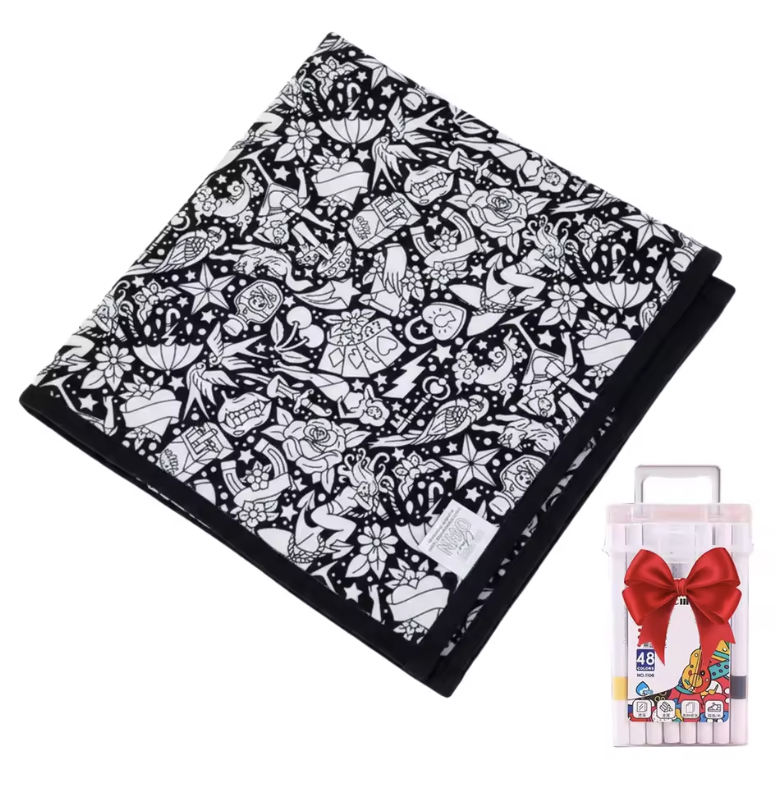 Little Manta DIY Coloring Blanket