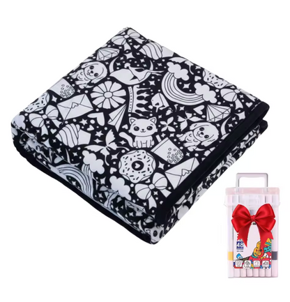 Little Manta DIY Coloring Blanket