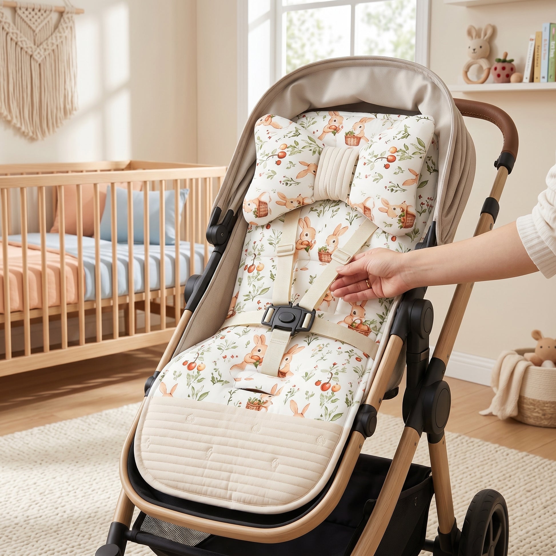 Cartoon Soft Cotton Stroller Seat Cushion