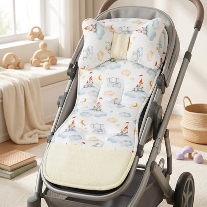 Cartoon Soft Cotton Stroller Seat Cushion