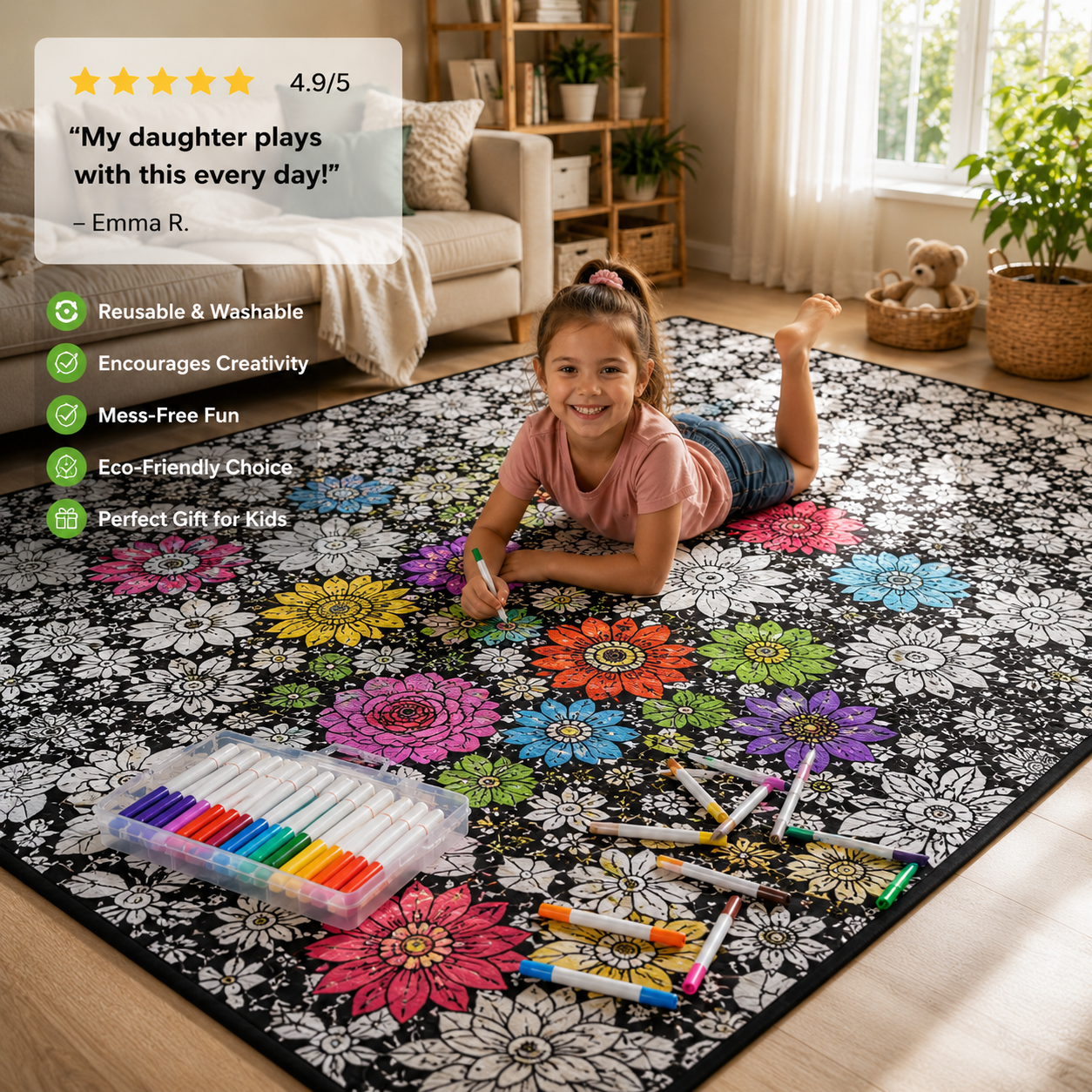 Little Manta DIY Coloring Blanket