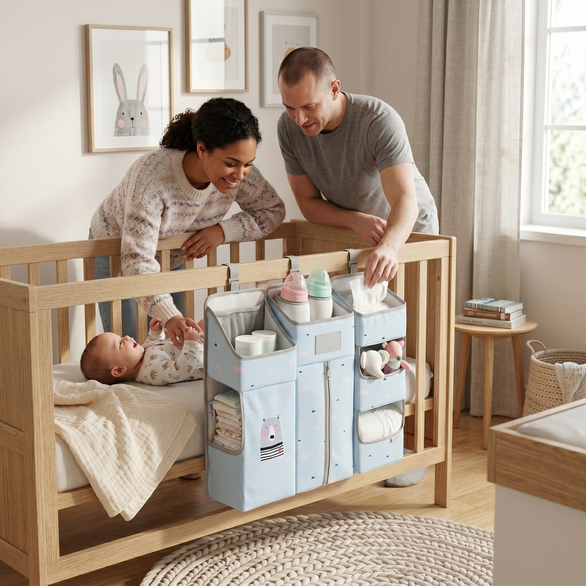 Detachable Hanging Crib Organizer