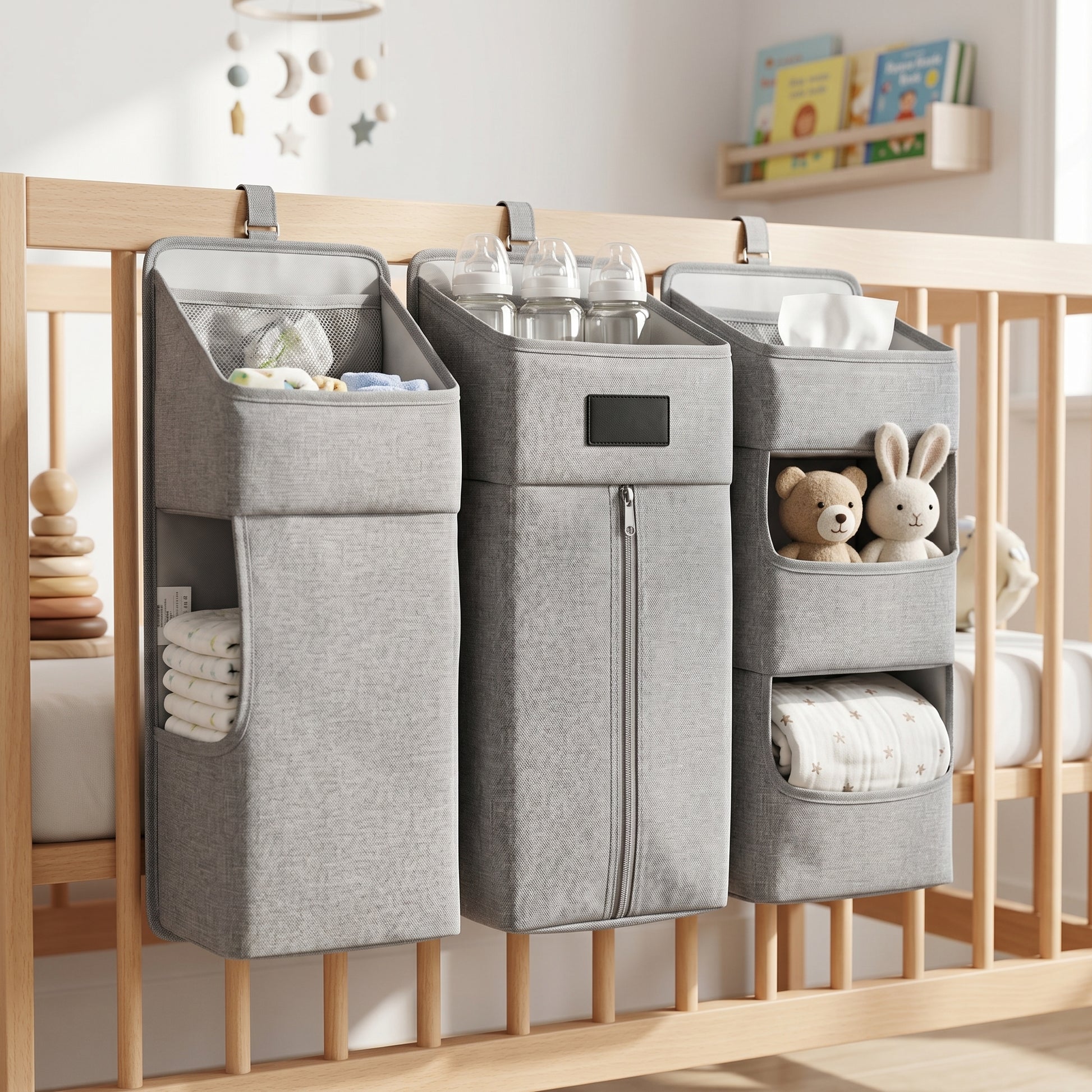 Detachable Hanging Crib Organizer