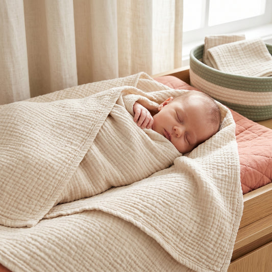 Double Layer Crinkle Cotton Swaddle Blanket 3 Pack
