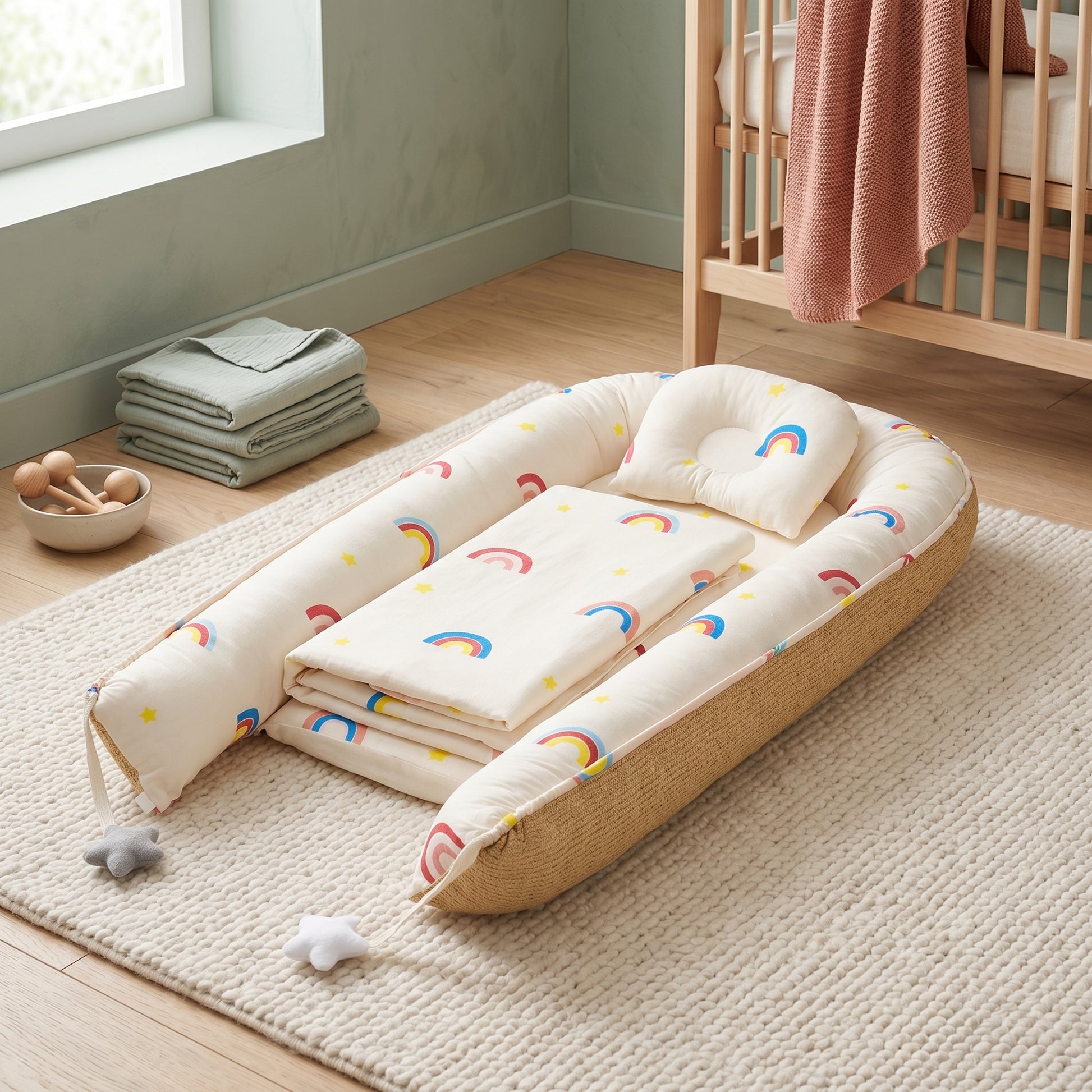 Dual Side Breathable Baby Nest Bed