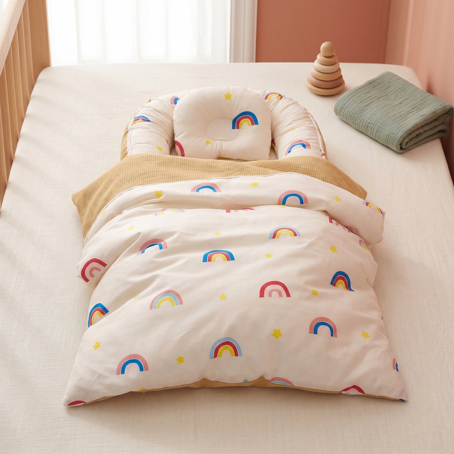 Dual Side Breathable Baby Nest Bed