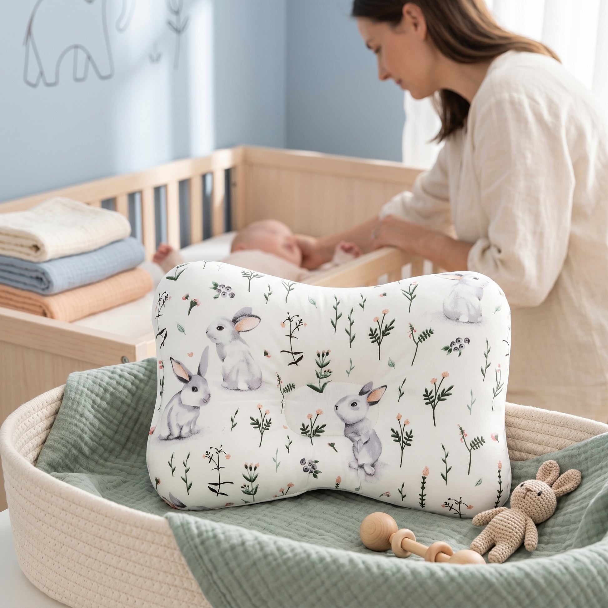Ergonomic Newborn Head Shaping Pillow