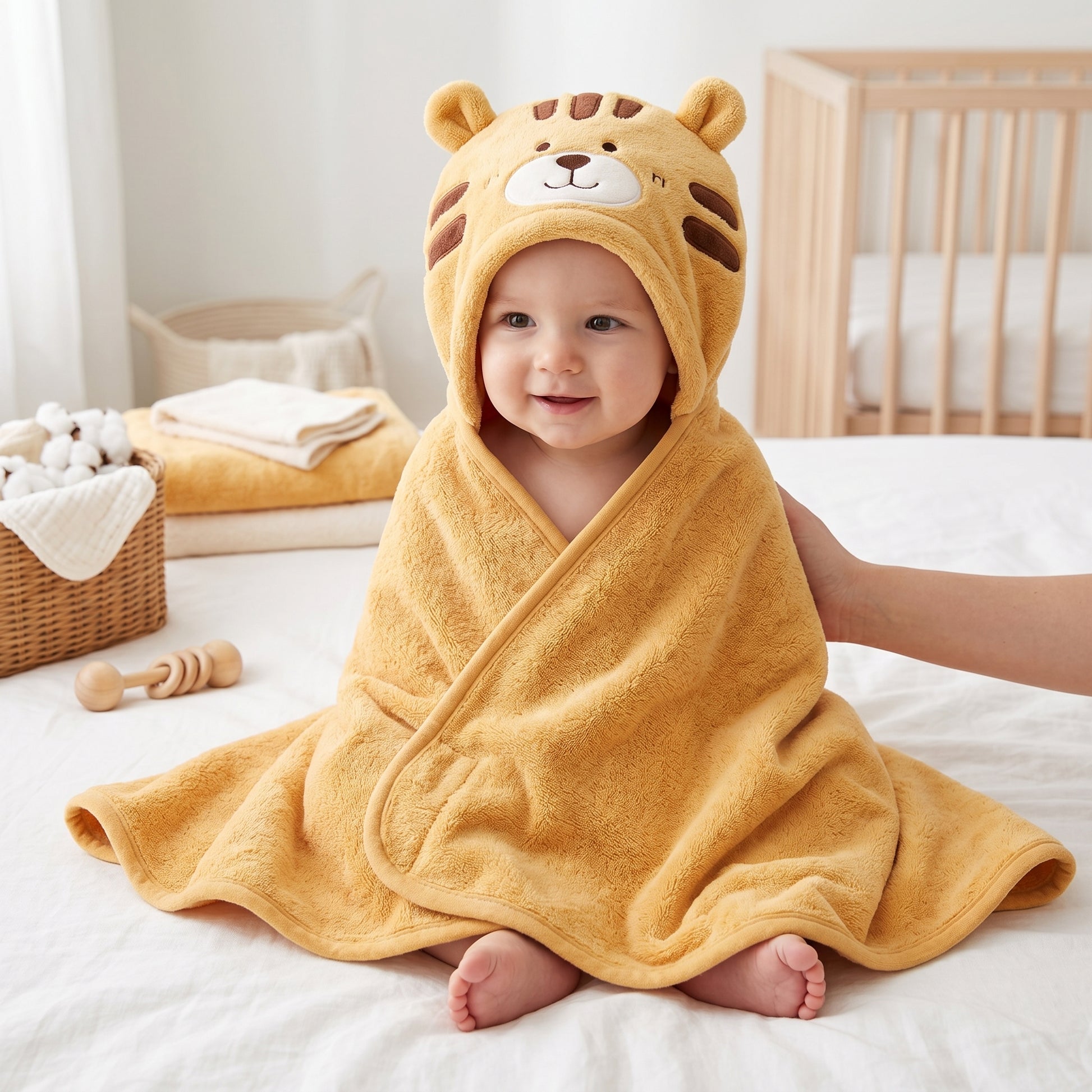 Hooded Baby Bath Towel Poncho
