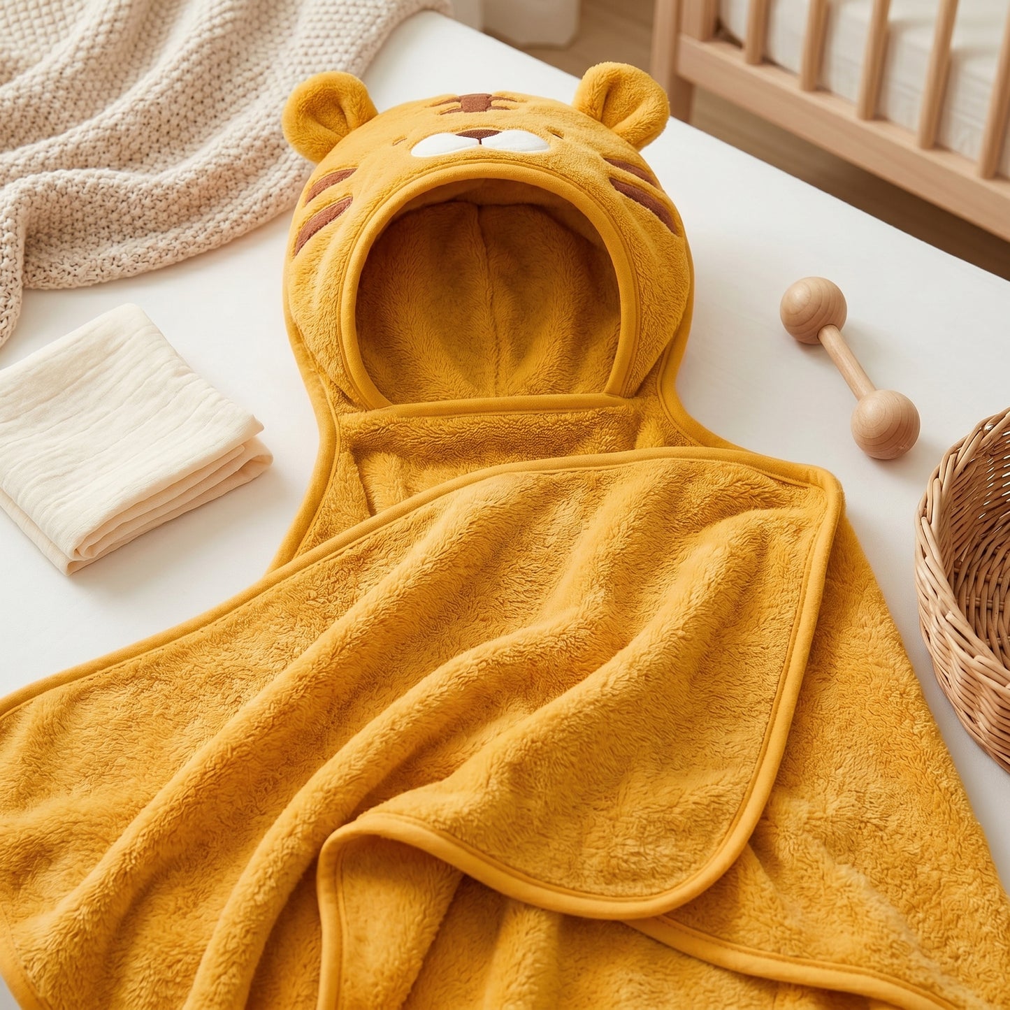 Hooded Baby Bath Towel Poncho