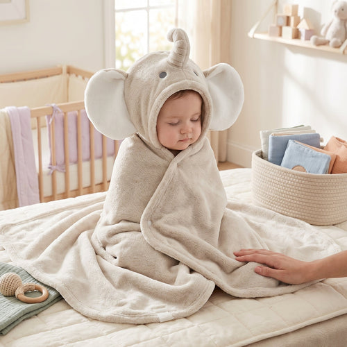Hooded Baby Bath Towel Poncho