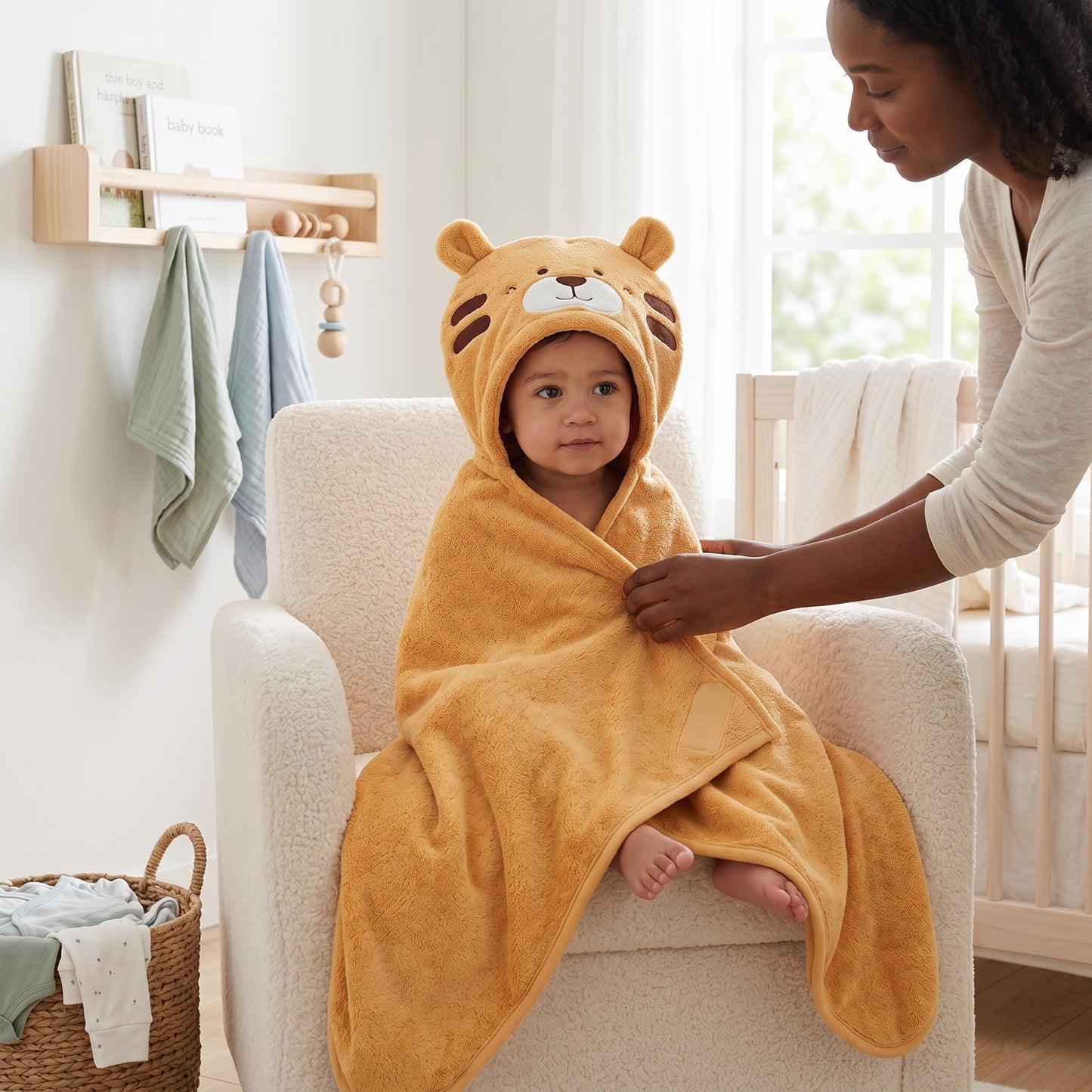 Hooded Baby Bath Towel Poncho