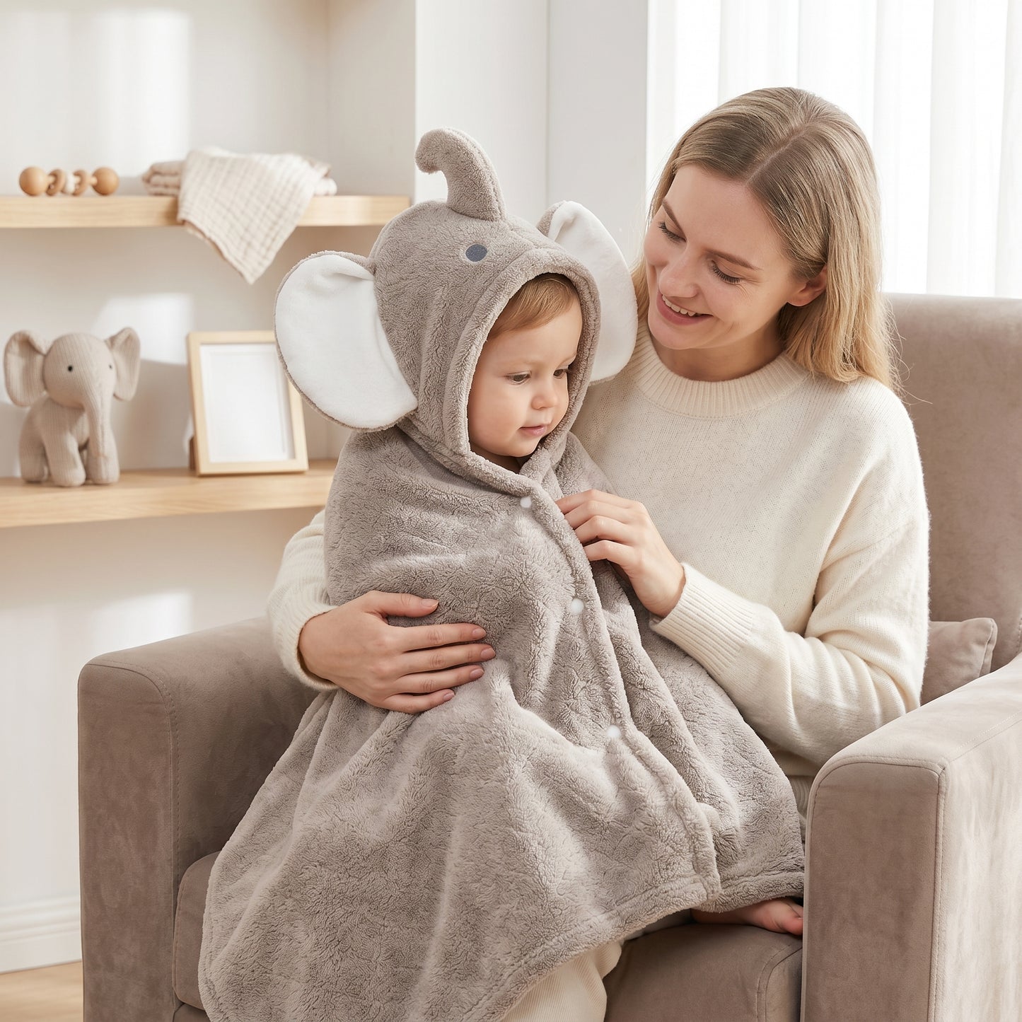 Hooded Baby Bath Towel Poncho