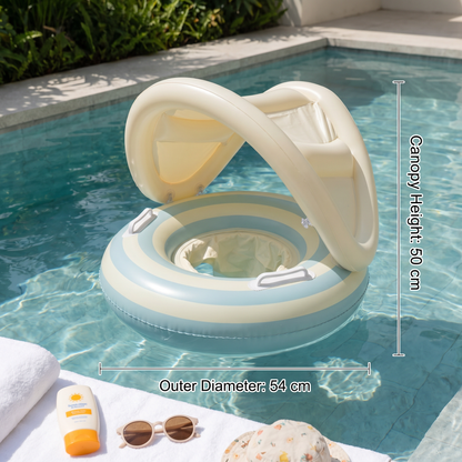 Inflatable Baby Swim Ring with Sun Canopy
