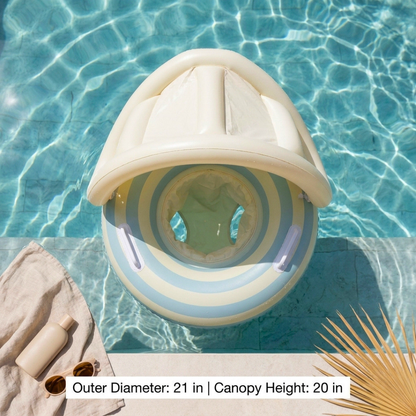 Inflatable Baby Swim Ring with Sun Canopy