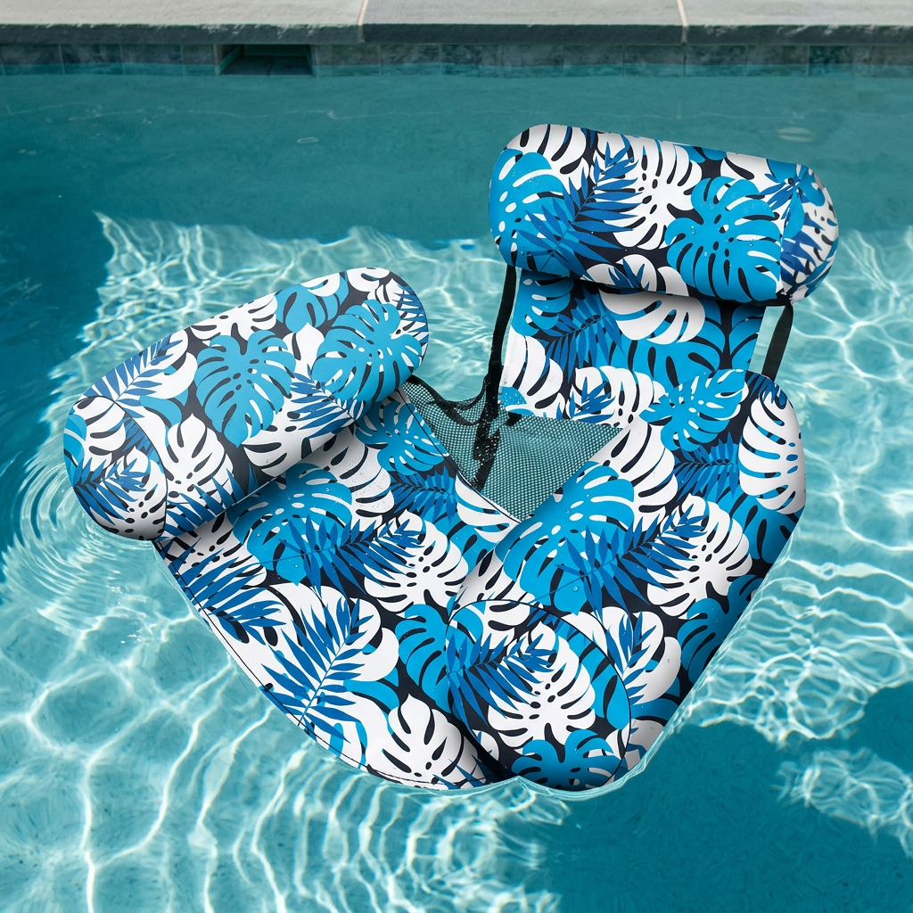 Inflatable Pool Hammock with Backrest
