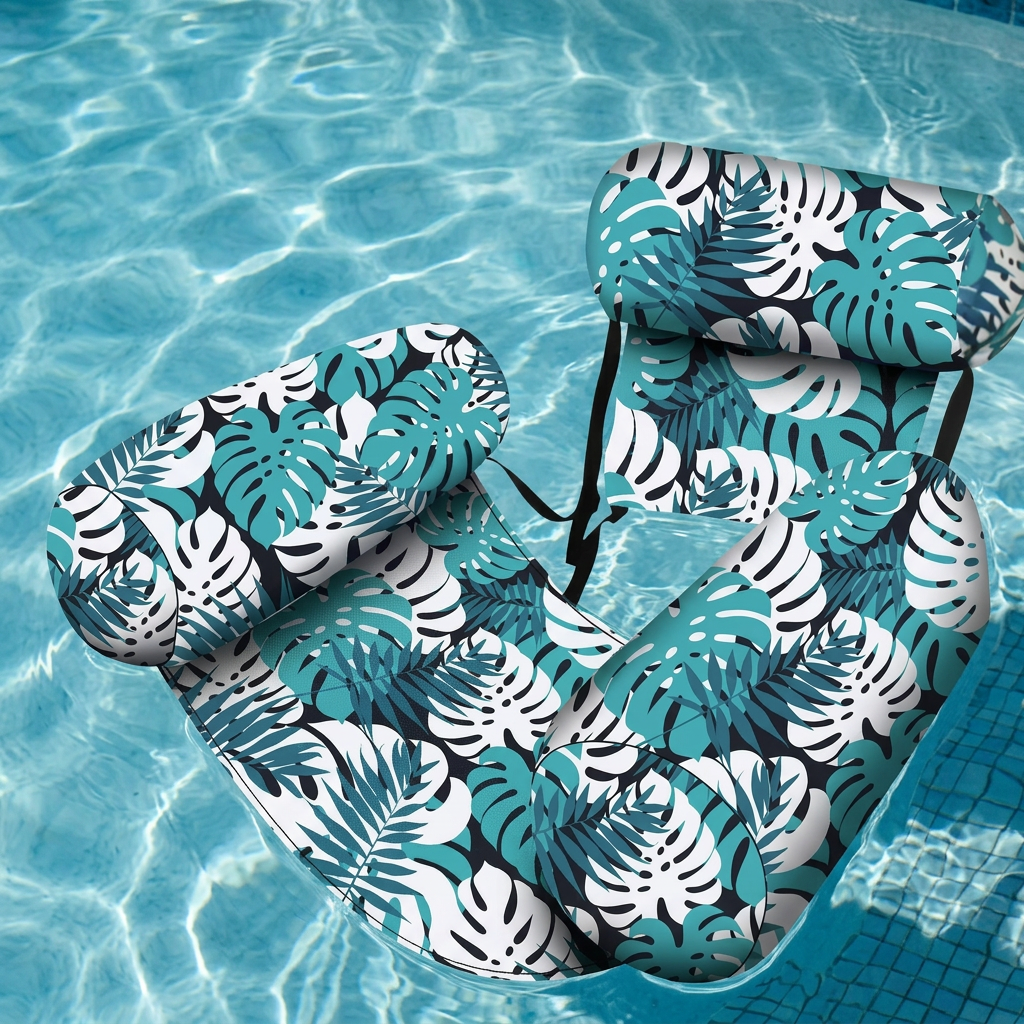 Inflatable Pool Hammock with Backrest