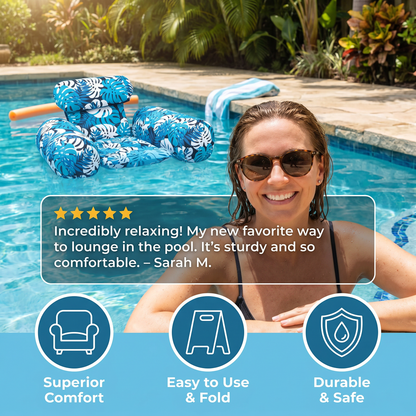 Inflatable Pool Hammock with Backrest