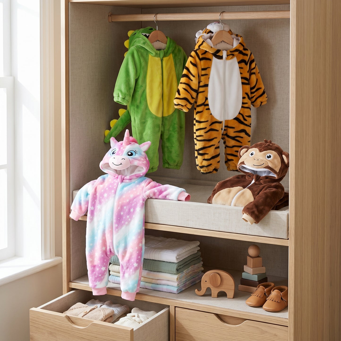Little Manta Animal Fleece Onesie
