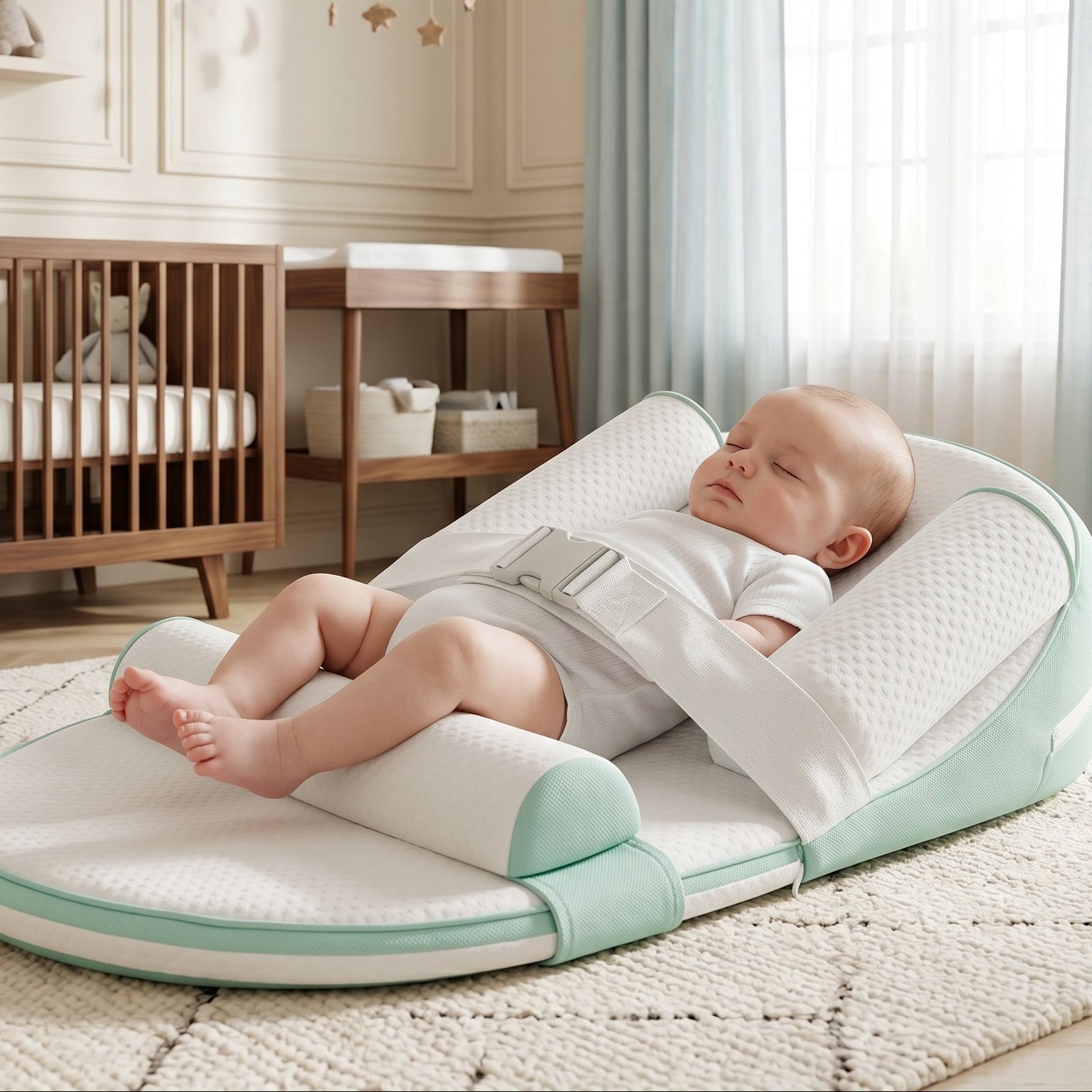 Little Manta Anti-Roll Baby Lounger