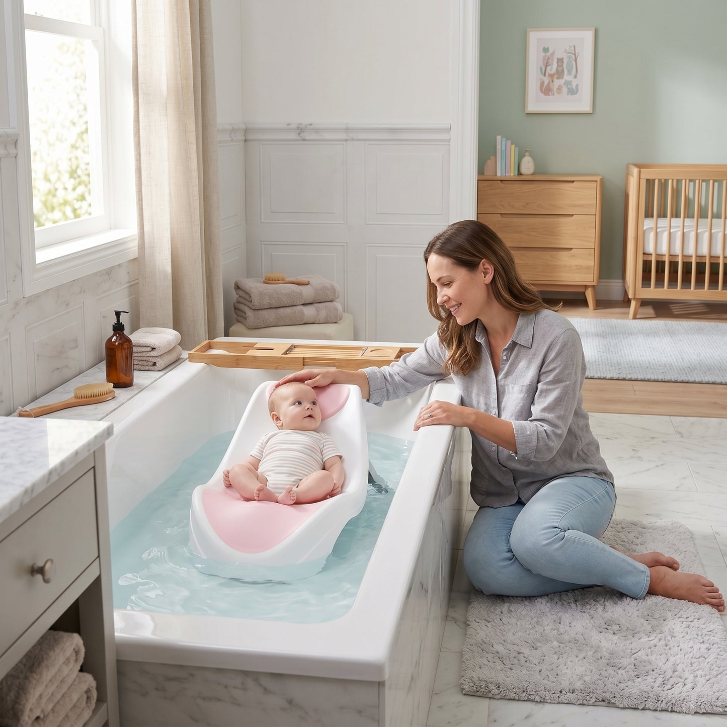 Little Manta Anti Slip Bathtub Reducer