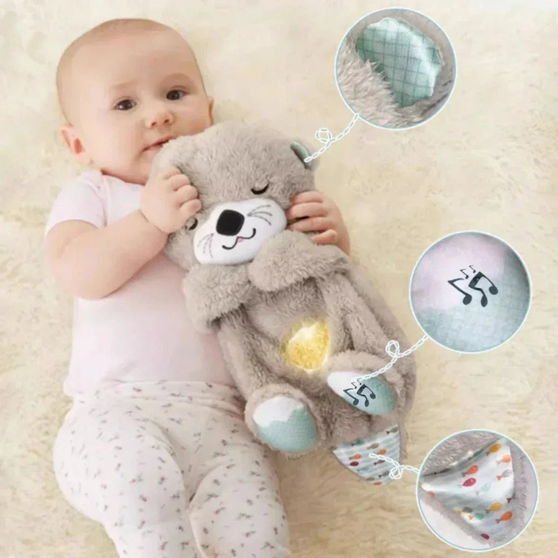 Little Manta Breathing Otter Plush Toy