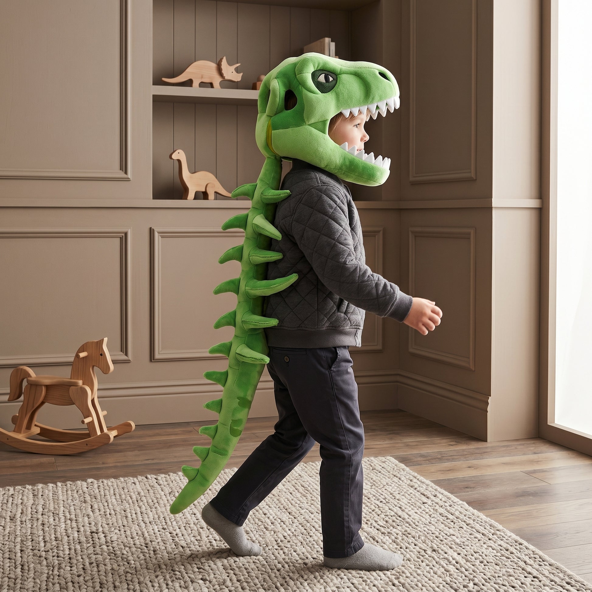 Little Manta Dino Plush Hoodie
