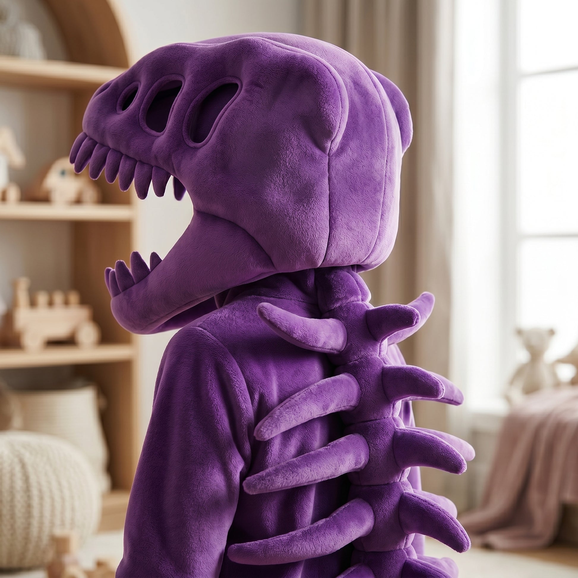 Little Manta Dino Plush Hoodie