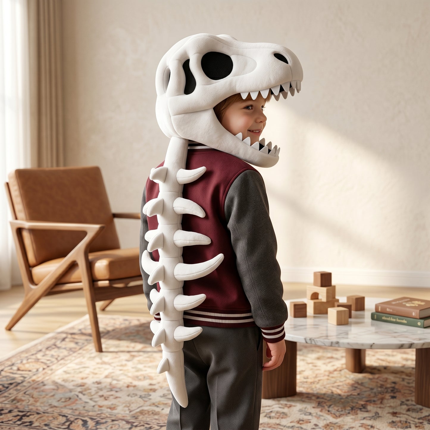 Little Manta Dino Plush Hoodie