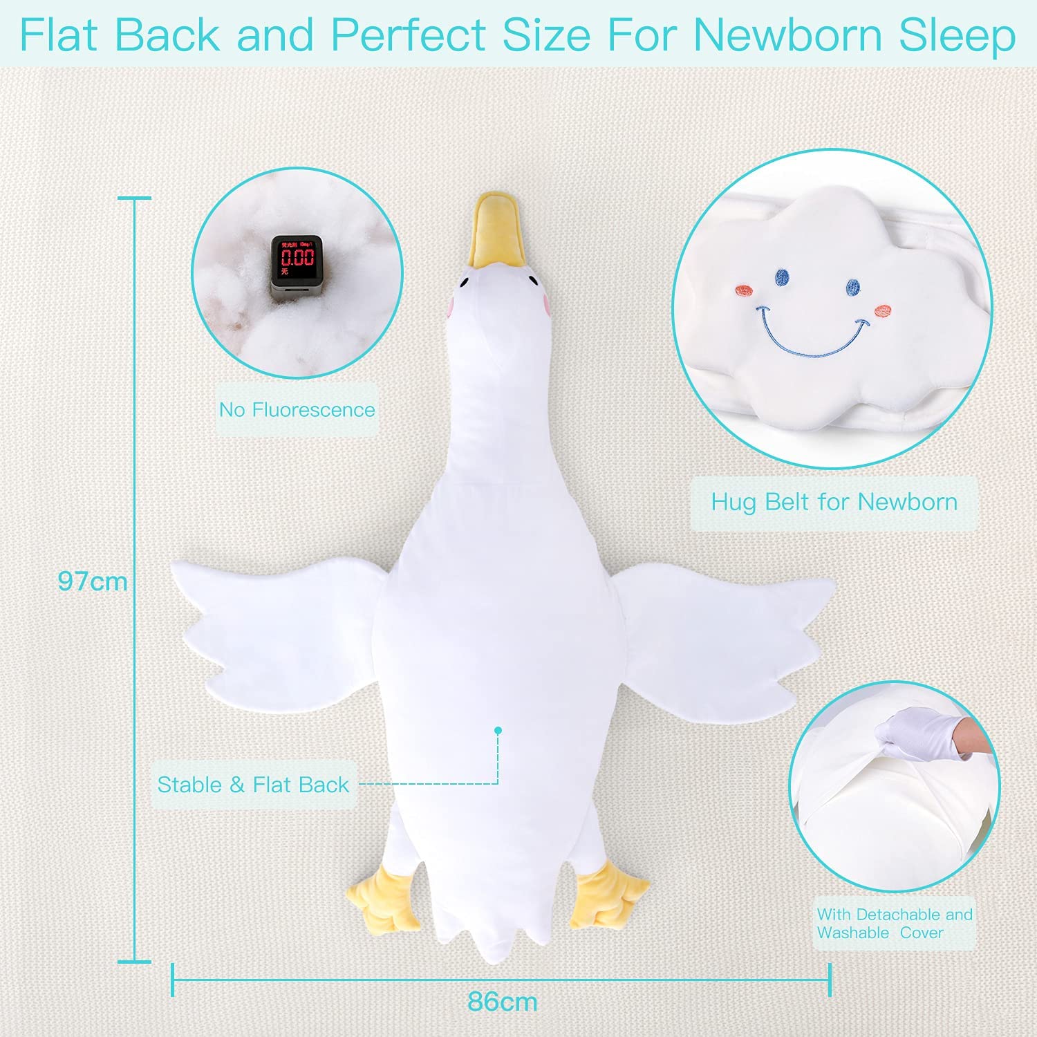 Little Manta Goose Tummy Comfort Pillow