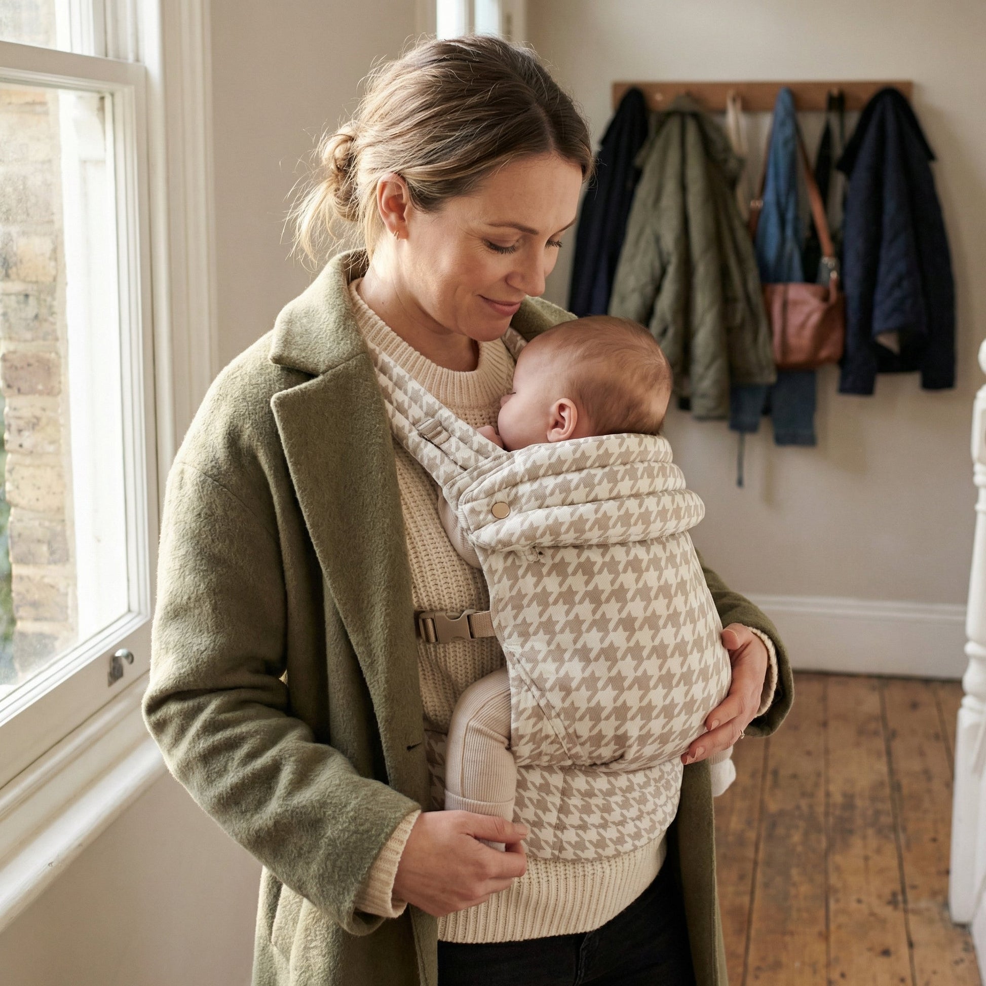 Little Manta Houndstooth Baby Carrier