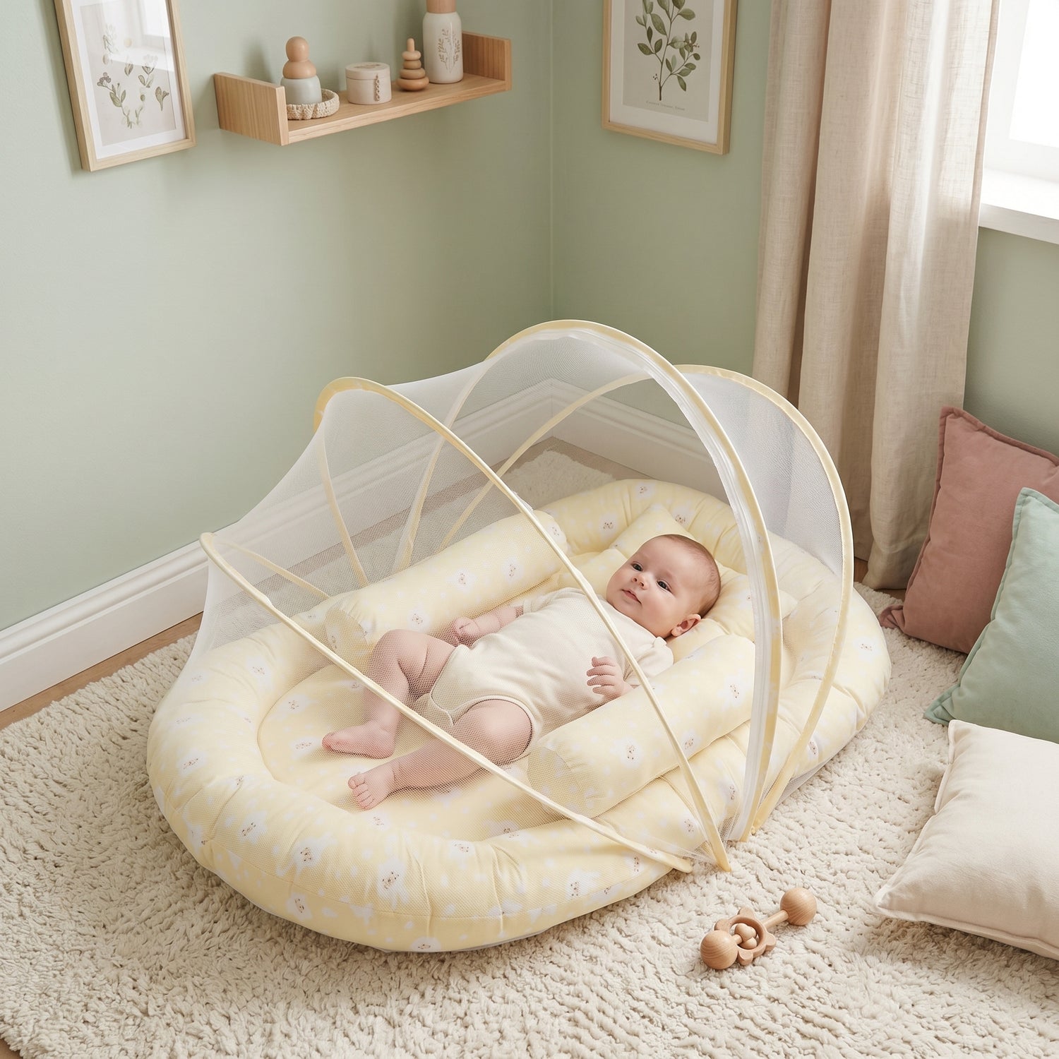 Little Manta Mosquito Net Portable Baby Crib