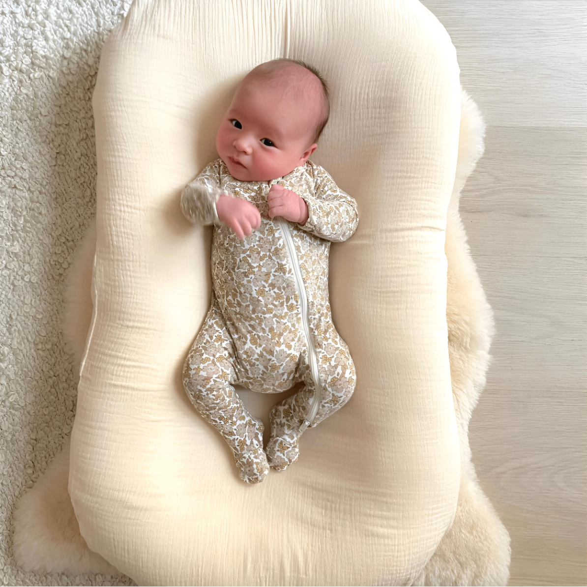 Little Manta Pastel Baby Lounger Nest