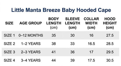 Little Manta Baby Hooded Cape